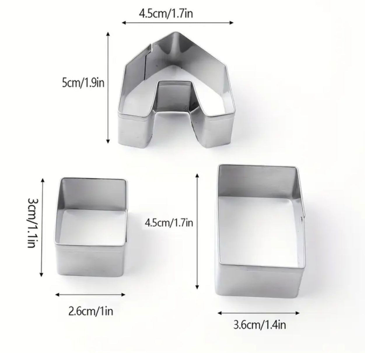 Mini Gingerbread House Cookie Cutter Set