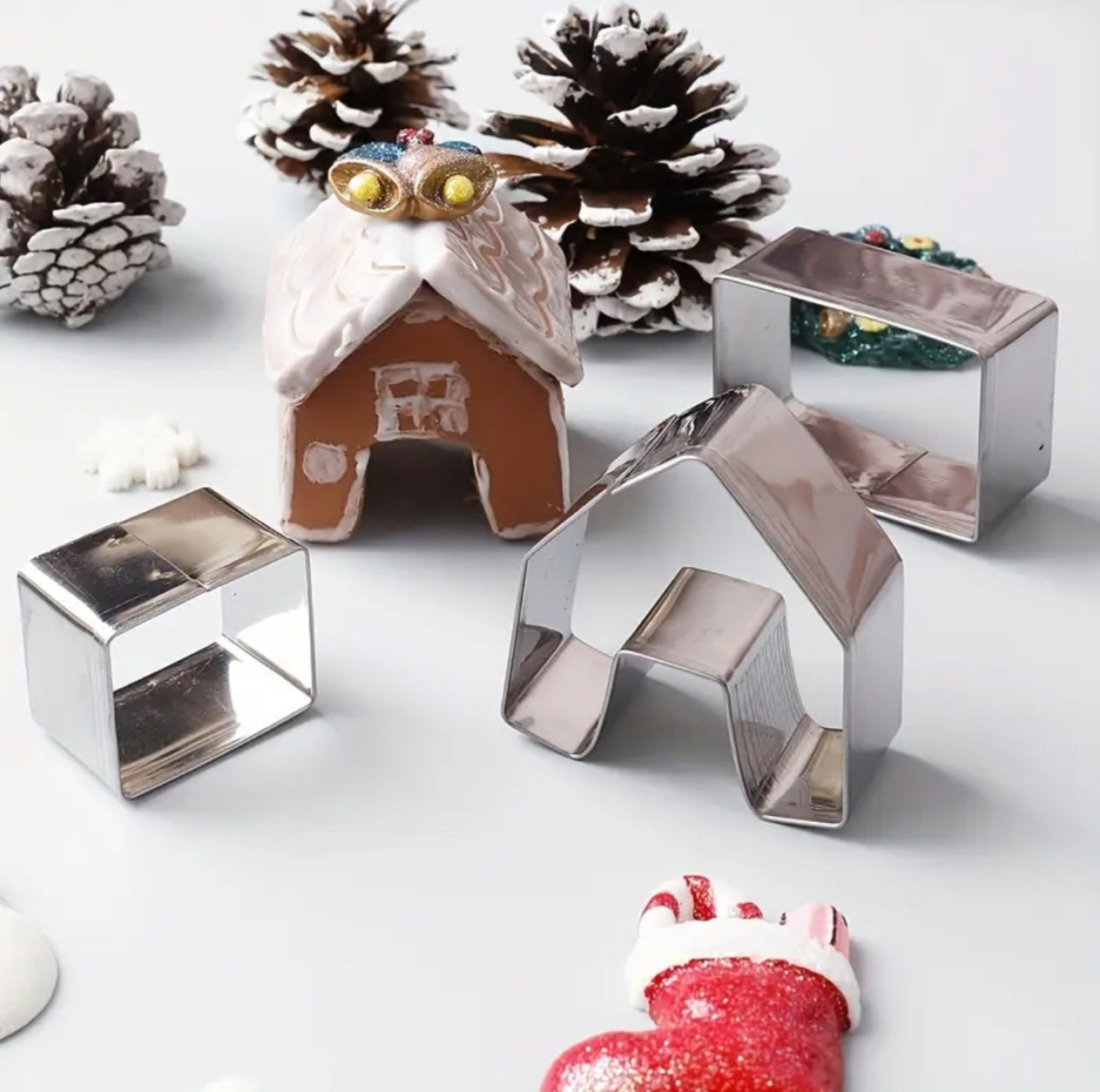 Mini Gingerbread House Cookie Cutter Set