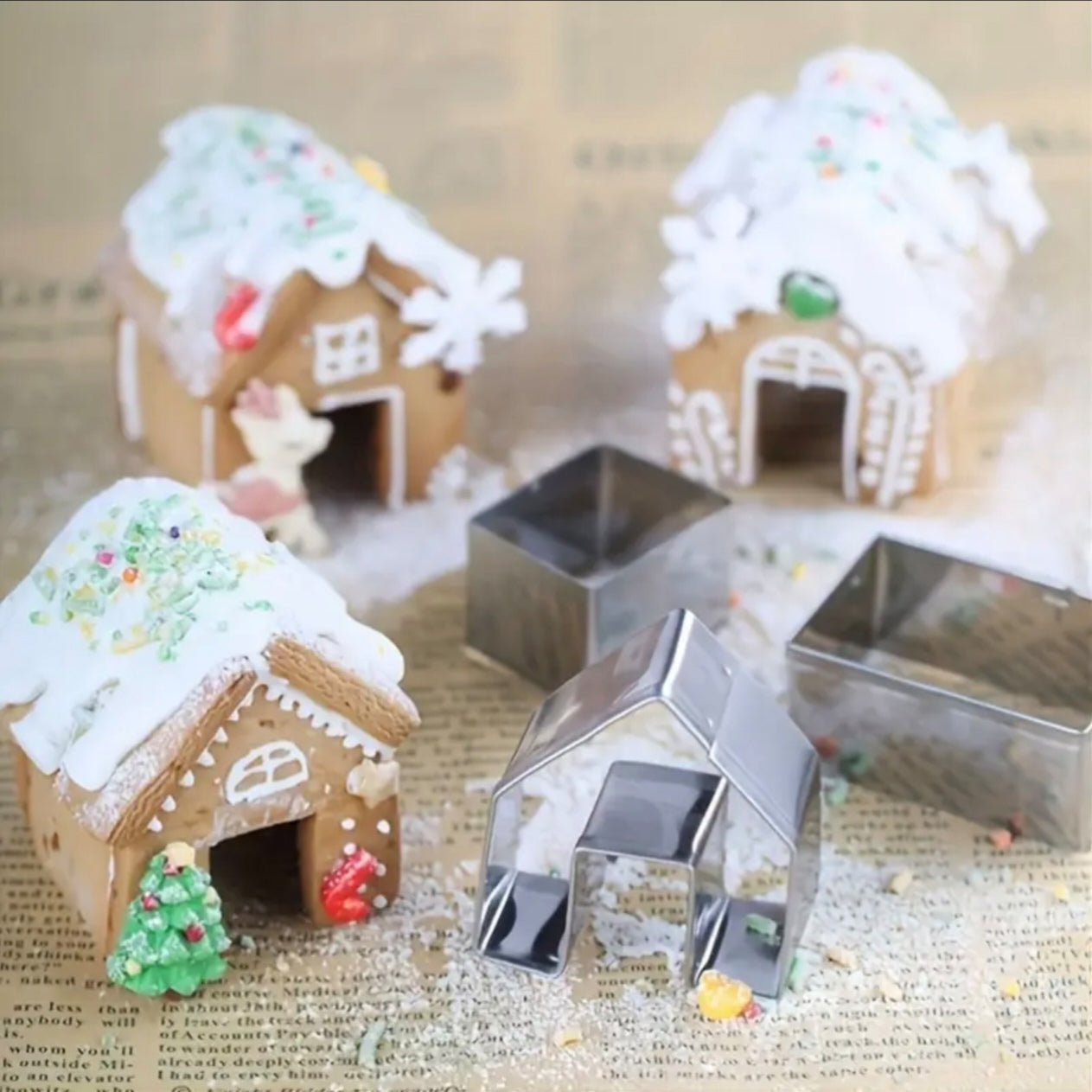 Mini Gingerbread House Cookie Cutter Set