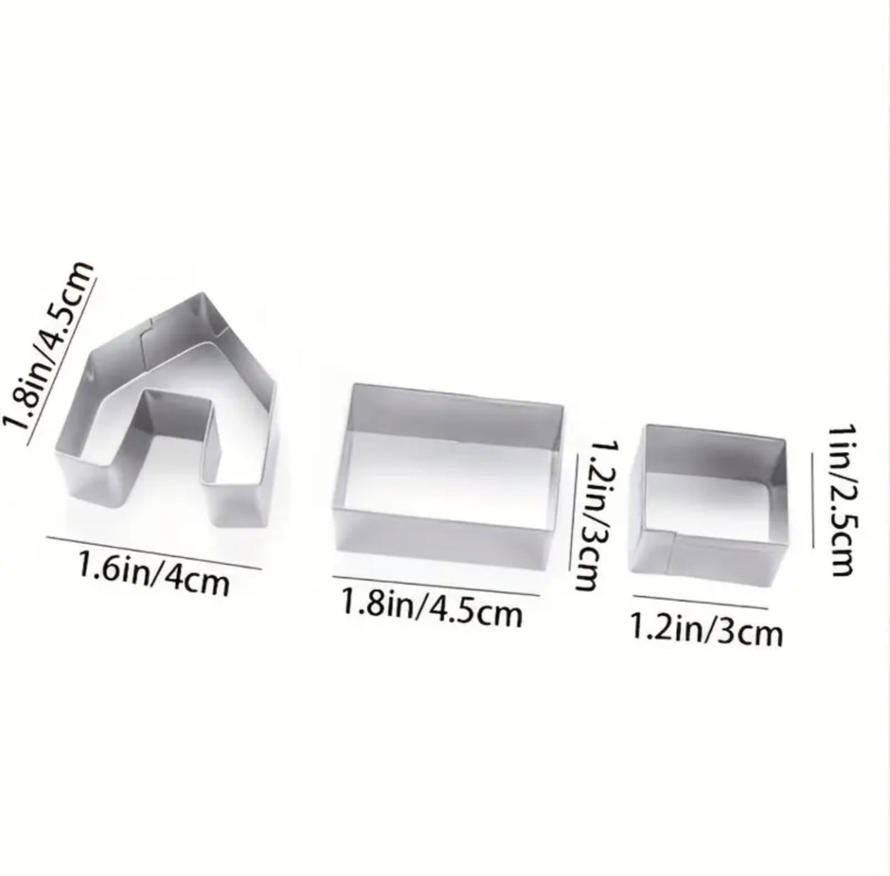 Mini Gingerbread House Cookie Cutter Set